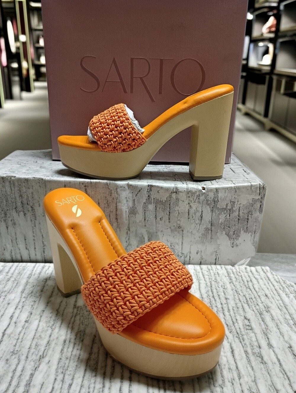 Sarto By Franco Sarto Wendy Women's Sz 10 M Heeled Platform Sandals 🆕 $155